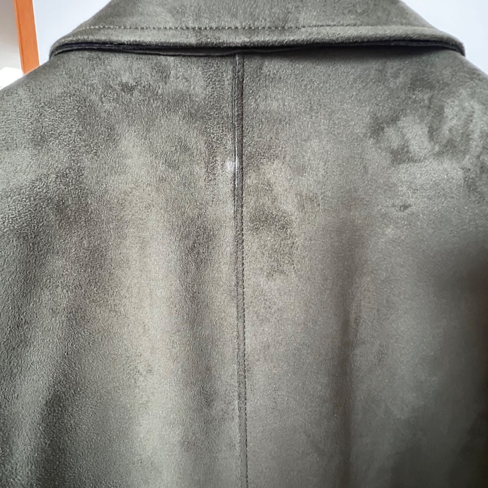 Zara Olive Green Cropped Moto Jacket - Picture 5 of 7